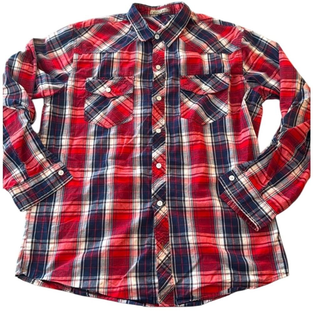 Faded Gear Men’s plaid buttons up long sleeve (1BB0010)